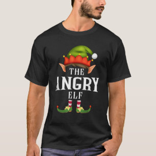 Angry Elf Group Funny Christmas Pajama Party  T-Shirt