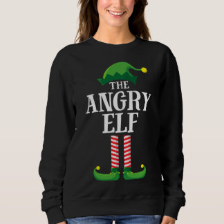 Angry Elf Matching Family Group Christmas Party Sweatshirt