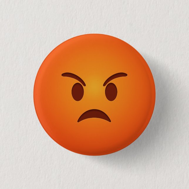 Angry Emoji  3 Cm Round Badge (Front)
