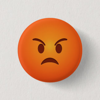 Angry Emoji  3 Cm Round Badge