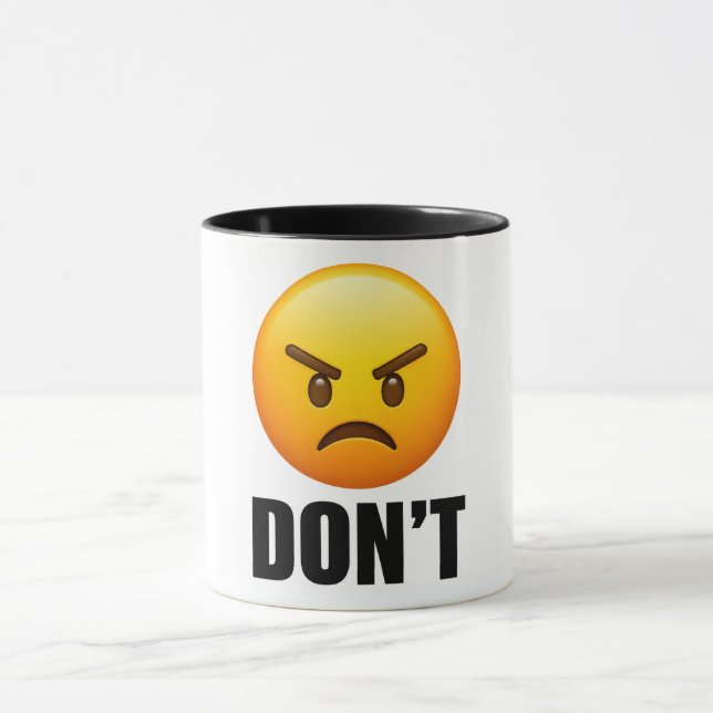 Angry Emoji DON'T Classic Mug (Center)