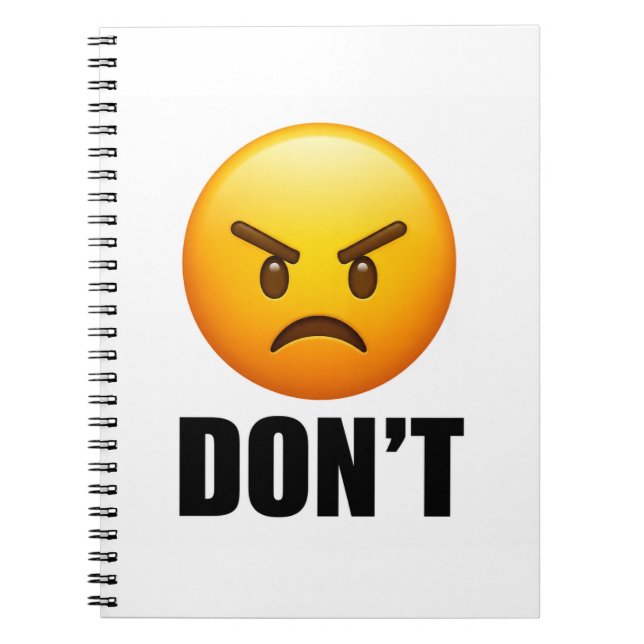 Angry Emoji DON'T Notebook (Front)