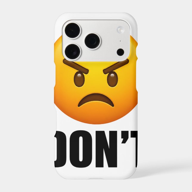 Angry Emoji DON'T Phone Case (Back)