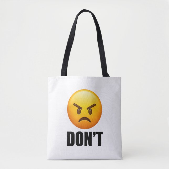 Angry Emoji DON'T Tote Bag (Front)