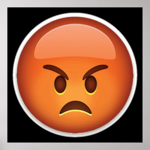 angry emoji poster