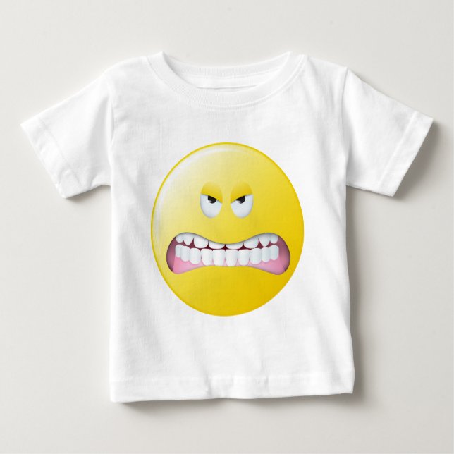 Angry Face Baby T-Shirt (Front)