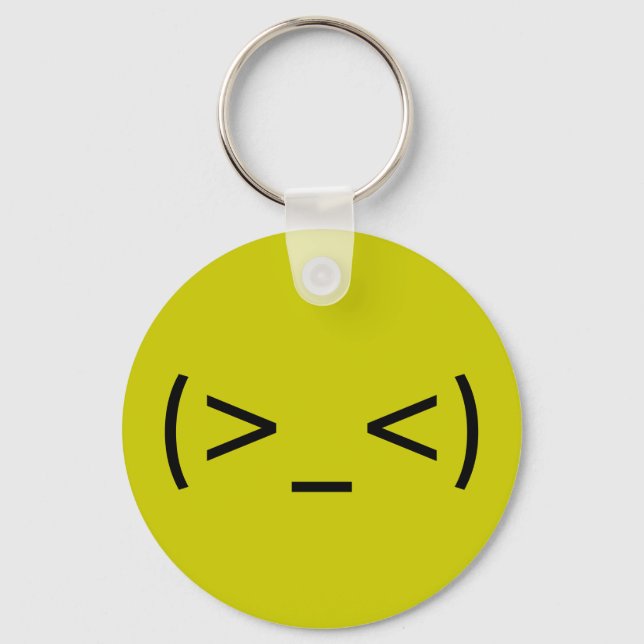 Angry Face (Japanese Key Ring (Front)