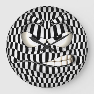 Angry Face Large Clock