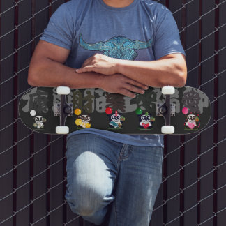 Angry face panda 5 Gods Skateboard