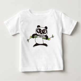 Angry Face Panda Kung Fu Baby T-Shirt