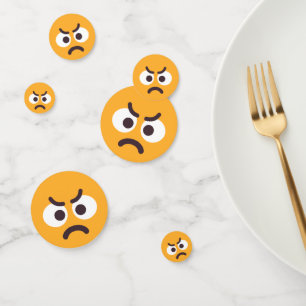 Angry Face Passive Aggressive Editable Colour Emoj Confetti