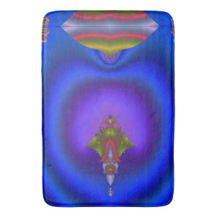 Angry Faced Fractal Bath Mat