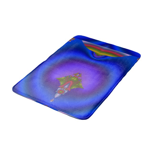 Angry Faced Fractal Bath Mat (Angled)