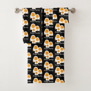 Angry family Monkeys design Bath Towel Set