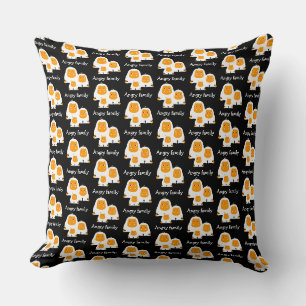Angry family Monkeys design Cushion