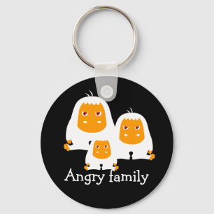 Angry family Monkeys design Key Ring