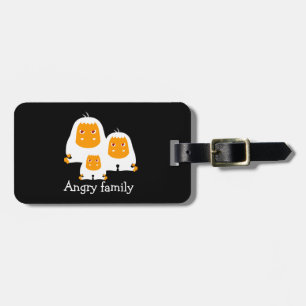 Angry family Monkeys design Luggage Tag