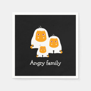 Angry family Monkeys design Napkin