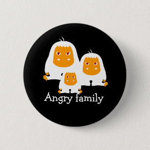 Angry family Monkeys design T-Shirt 6 Cm Round Badge