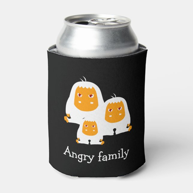 Angry family Monkeys design T-Shirt Bath Mat Can Cooler (Can Front)