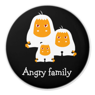 Angry family Monkeys design T-Shirt Bath Mat Ceramic Knob