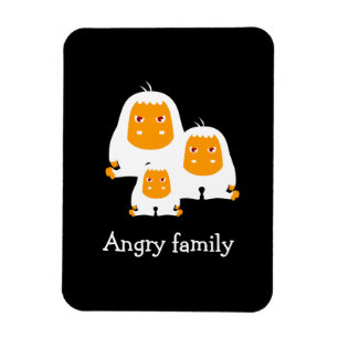 Angry family Monkeys design T-Shirt Bath Mat Magnet
