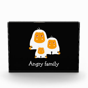 Angry family Monkeys design T-Shirt Bath Mat Photo Block