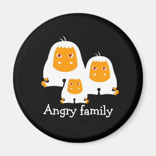 Angry family Monkeys design T-Shirt Magnet