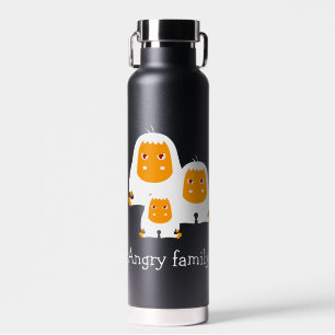 Angry family Monkeys design Water Bottle