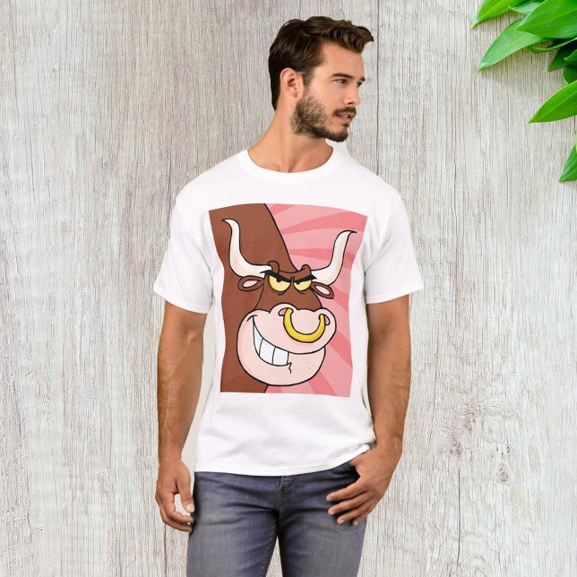 Angry Fierce Bull Mascot with Nose Ring  T-Shirt (Creator Uploaded)