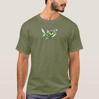 ANGRY FISH with RED EYE SMALL PRINT by Jeff Willis T-Shirt