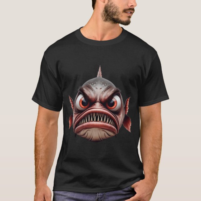 Angry fish with sharp teeth T-Shirt (Front)