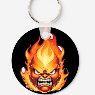 Angry Flame Fuuny Key Ring