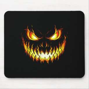 Angry Flame Pumpkin Halloween Costume Men Women Mouse Pad