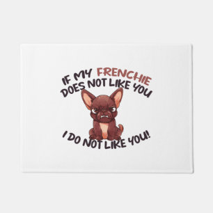 Angry Frenchie (Chocolate) - Unique Design Doormat