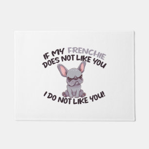 Angry Frenchie (Grey) - Unique Design Doormat