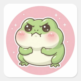 Angry Frog Sticker Funny Mad Frog Meme Cute Aggres