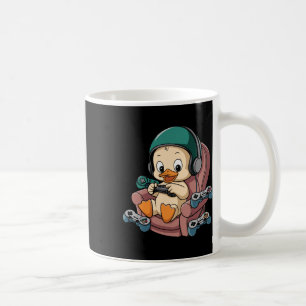 Angry Gamer Duck With Headset And Controller 1 Coffee Mug