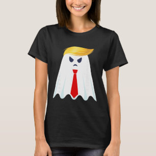 Angry Ghost Funny Anti Trump Wig Tie Halloween Tee