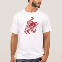 Angry Giant Squid in Red