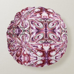 Angry Girl Round Cushion