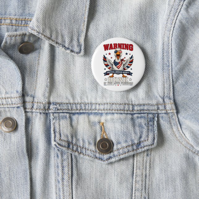 Angry Goose 4th of July Button (In Situ)