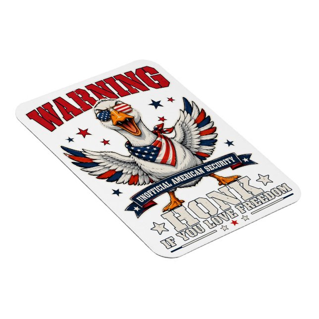 Angry Goose 4th of July Magnet (Right Side)