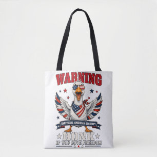 Angry Goose 4th of July Tote Bag