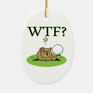 Angry Gopher Ceramic Ornament