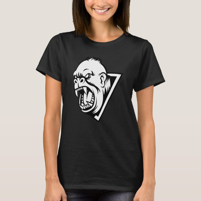 Angry Gorilla Face For Men Women Kids T-Shirt (Front)