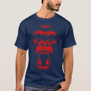 Angry Gorilla Yelling Silverback Gorilla with Mout T-Shirt