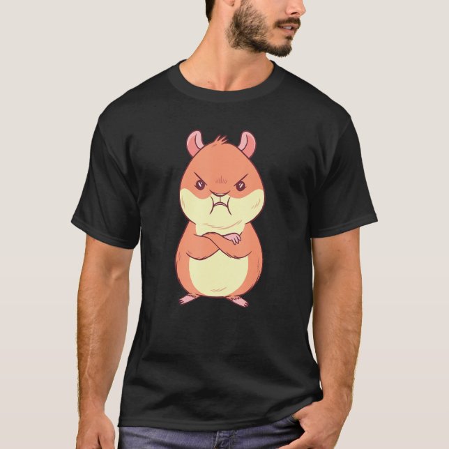 Angry Grumpy Hamster T-Shirt (Front)