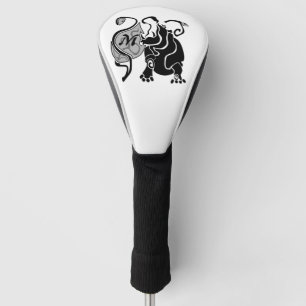 Angry Hippo Monogram Golf Head Cover