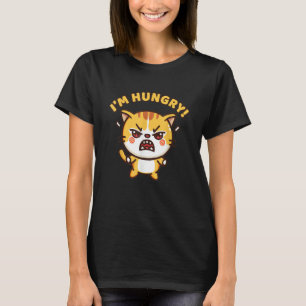 Angry Hungry Cat Hungry Person Cat Food T-Shirt